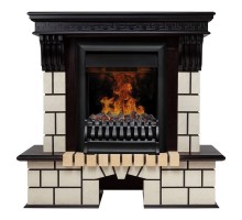 RealFlame Электрокамин Stone STD AO античный дуб с очагом Oregan