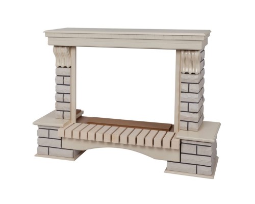 RealFlame Портал каминный из МДФ Country 33 белый дуб, белый камень