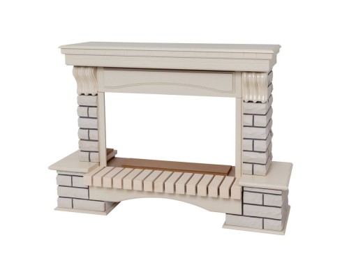 RealFlame Портал каминный из МДФ Country 33 белый дуб, белый камень