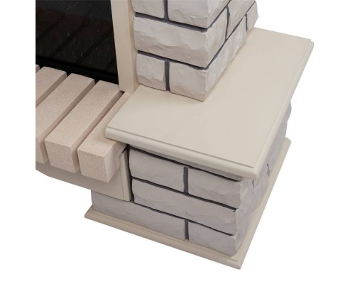 RealFlame Портал каминный из МДФ Country 33 белый дуб, белый камень