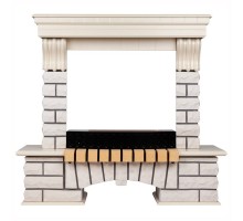 RealFlame Портал каминный из МДФ Country белый дуб, белый камень