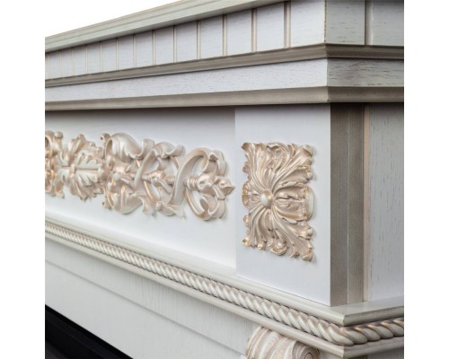 RealFlame Портал каминный из МДФ Estella белый, белый дуб с патиной