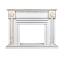 RealFlame Портал каминный из МДФ Imperia 33/26 белый дуб с золотой патиной