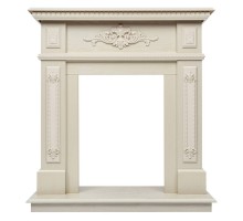 RealFlame Портал каминный из МДФ Lilian WT жемчуг, под очаги (Majestic, Fobos, Eugene, 3D Olympic)
