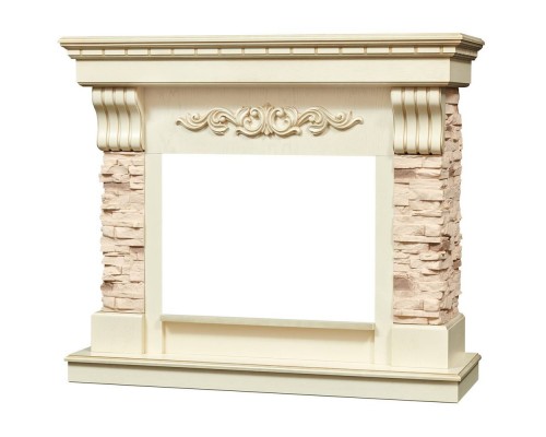 RealFlame Портал каминный из МДФ Marseille Luxe 24 белый, белый дуб
