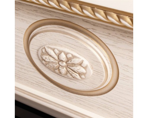 RealFlame Портал каминный из МДФ Siena 42/BV белый дуб с золотой патиной, под очаги Beverly 1000 и Saphir 42
