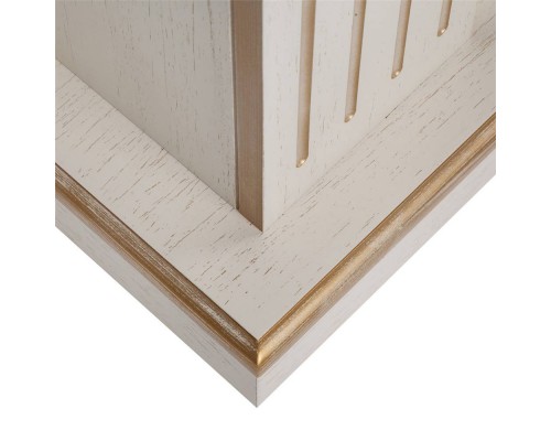 RealFlame Портал каминный из МДФ Siena 60 белый дуб с золотой патиной , под очаг Saphir 60