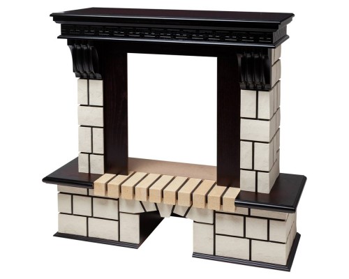 RealFlame Портал каминный из МДФ Stone под очаги (Majestic, Fobos, Eugene, 3D Olympic) AO античный дуб