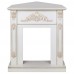 RealFlame Портал каминный из МДФ угловой Anita WT Corner дуб белый с золотой патиной под очаги (Majestic, Fobos, Eugene, 3D Olympic)