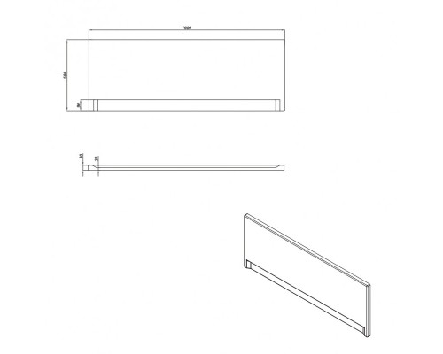 Панель для ванны фронтальная UNIVERSAL TYPE 1 160 Панель для ванны фронтальная UNIVERSAL TYPE 1 160