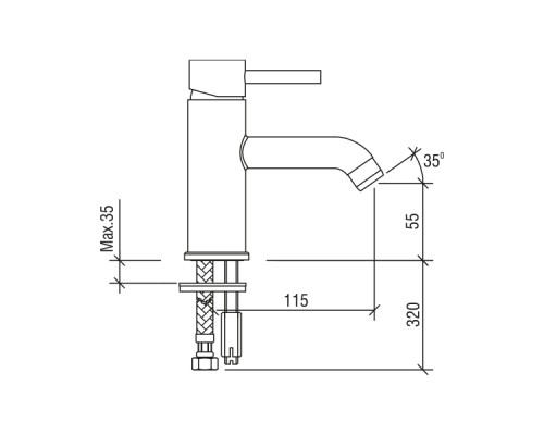 Смеситель для раковины LAPARET MINILIADA N2011702LPT Смеситель для раковины LAPARET MINILIADA N2011702LPT
