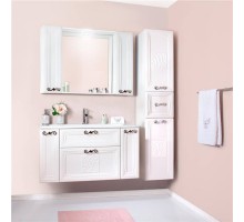 Комплект мебели для ванной Адель 105 Белый глянец раковина Оскар 2 Бриклаер