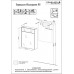 Комплект мебели для ванной Палермо 55 с подвесной тумбой Белый глянец Бриклаер