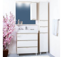 Комплект мебели для ванной Токио 80 Светлая лиственница / белый глянец Бриклаер