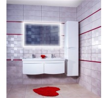 Комплект мебели для ванной Вега 125 Белый глянец подвесная Бриклаер