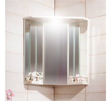 Шкаф зеркальный угловой Кантри 60 с балюстрадой Бриклаер
