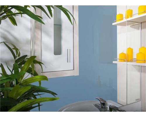 Зеркало для ванной Бали 90 Светлая лиственница/белый глянец Бриклаер
