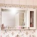 Зеркало для ванной Кантри 115 Бежевый дуб прованс со шкафчиком и балюстрадой Бриклаер