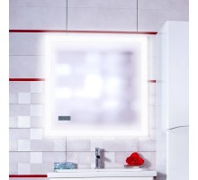 Зеркало для ванной Вега/Мальта 75  с подсветкой и часами, включение на взмах руки Бриклаер