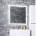 Зеркало для ванной Вега/Мальта 85 с подсветкой и часами, включение на взмах руки, Белый глянец Бриклаер