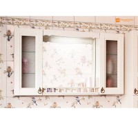 Зеркало для ванной с двумя шкафчиками и балюстрадой Кантри 125 Бежевый дуб прованс Бриклаер