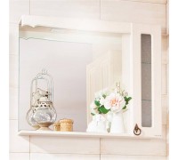 Зеркало для ванной со шкафчиком Кантри 85 Бежевый дуб прованс Бриклаер