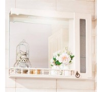 Зеркало для ванной со шкафчиком и балюстрадой Кантри 85 Бежевый дуб прованс Бриклаер