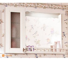 Зеркало для ванной со шкафчиком и балюстрадой Кантри 95 Бежевый дуб прованс Бриклаер