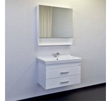 Comforty Зеркало-шкаф Никосия-80 белый глянец