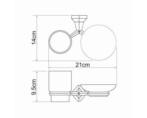 Aller K-1126C Держатель стакана и мыльницы