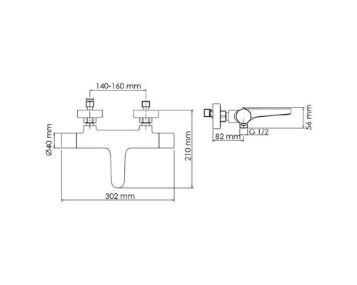Elbe 7411 Thermo Термостатический смеситель для ванны