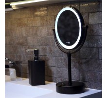K-1005 Black Зеркало с LED-подсветкой двухстороннее, стандартное и с 3-х кратным увеличением
