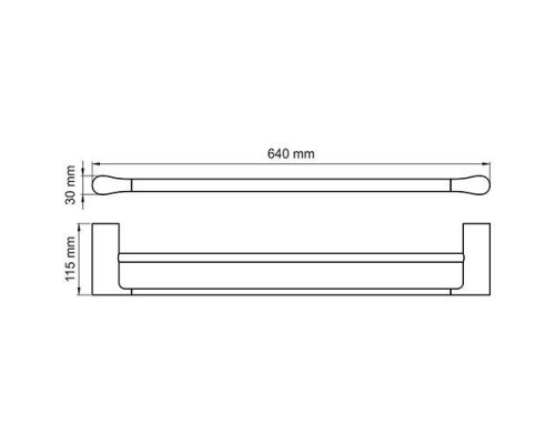 Aisch K-5940 Держатель полотенец двойной