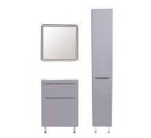 Style Line Комплект мебели Бергамо мини 70 напольная Люкс Plus серый антискрейч