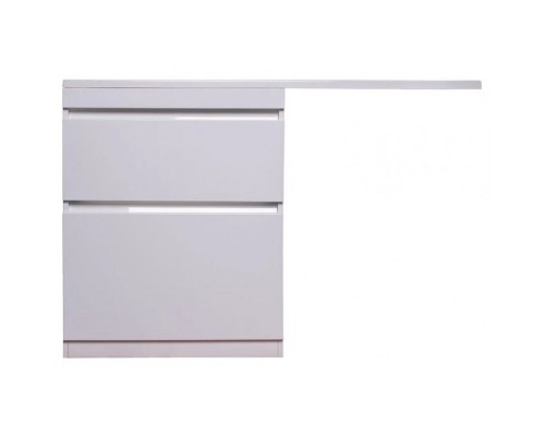 Style Line Тумба с раковиной под стиральную машину Даллас 130 2 ящика Люкс Plus напольная белая эмаль L Style Line Тумба с раковиной под стиральную машину Даллас 130 2 ящика Люкс Plus напольная белая эмаль L