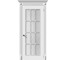 Дверь Верда Ноктюрн эмаль Остекление Белое матовое Кристалл 2 Белый