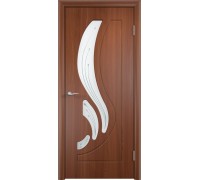Дверь Верда Лиана ламинированное Остекление Сатинато художественное Итальянский орех