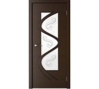 Дверь Верда Вега остекленная шпон Художественное остекление Венге