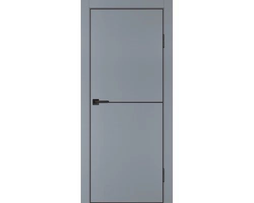 Дверь Profilo Porte P-19 NEW PET серый матовый черный молдинг РЕТ ABS черная кромка с 4-х ст. врезка Дверь Profilo Porte P-19 NEW PET серый матовый черный молдинг РЕТ ABS черная кромка с 4-х ст. врезка