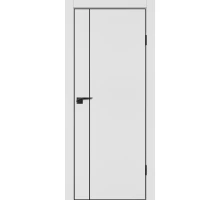 Дверь Profilo Porte P-21 NEW PET белый матовый  черный молдинг РЕТ ABS черная кромка с 4-х ст.