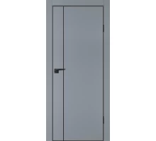 Дверь Profilo Porte P-21 NEW PET серый матовый  черный молдинг РЕТ ABS черная кромка с 4-х ст.