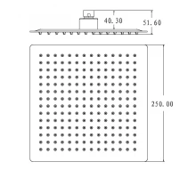 Верхний душ LAPARET квадратный 250*250мм N289415002LPT