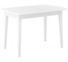 Стол DikLine M120 белый/стекло белое сатин optiwhite/ опоры ММ белые