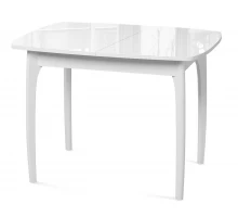 Стол DikLine M15 белый/стекло белое optiwhite