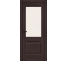 Дверь Прима-3 Wenge Melinga White Сrystal Mr.Wood Браво, Bravo +петли