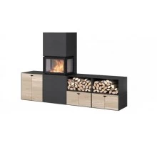 Печь-камин Nordpeis Box Black + топка N-20U