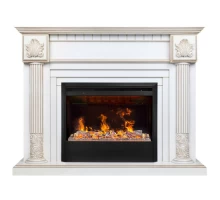 RealFlame Электрокамин Imperia 26/33 WT белый дуб с золотой патиной с очагом 3D Helios 26 SBG