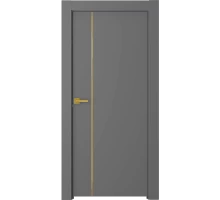 Дверь Belwooddoors Межкомнатная дверь Вега 1 Молдинг Золото глухая Эмаль графит